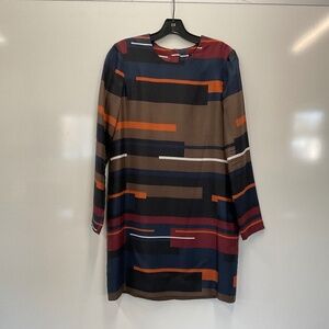 Women’s Silk Long Sleeve Striped Dress by Theory Size 0